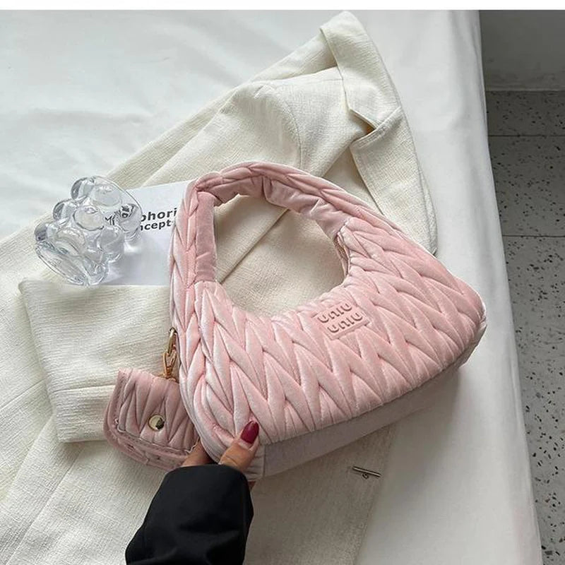 Luxury Brand Nylon Hobos Shoulder Bag for Women Handbag Clutch Purses New Design with Coin Purse