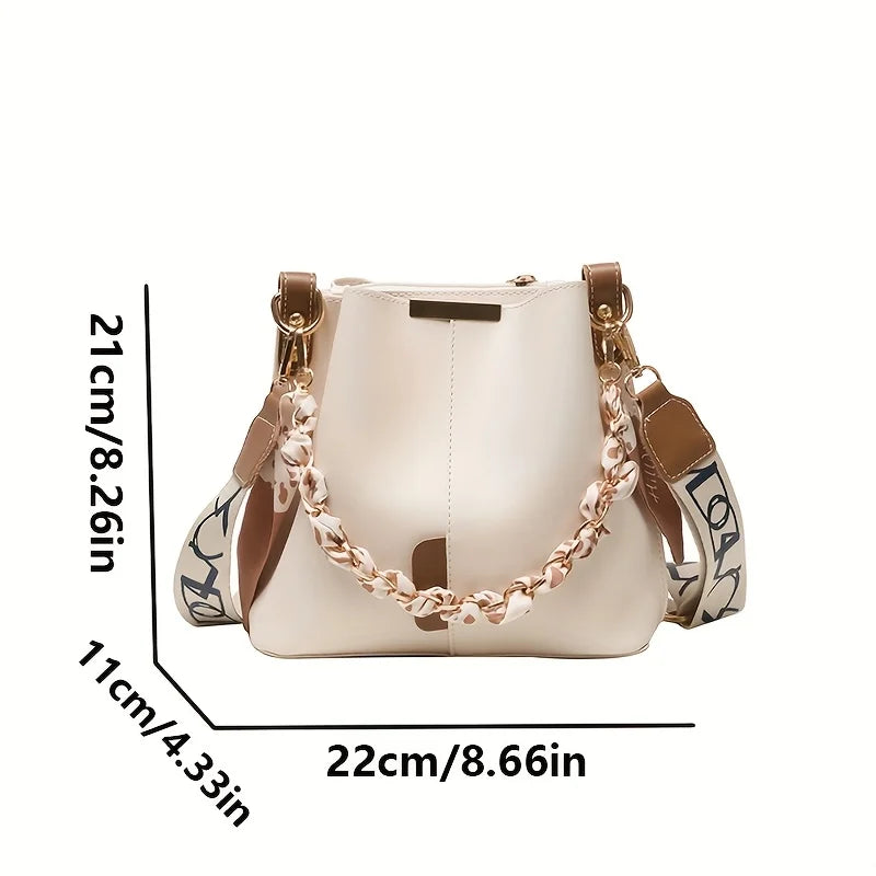 Ribbon Chain Bucket Bag 