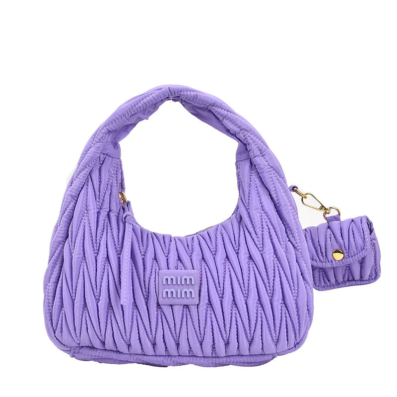 Luxury Brand Nylon Hobos Shoulder Bag for Women Handbag Clutch Purses New Design with Coin Purse